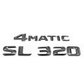 "SL320" + "4MATIC" Chrome Raised Letter Emblem For Rear Trunk Lid Fits Mercedes SL