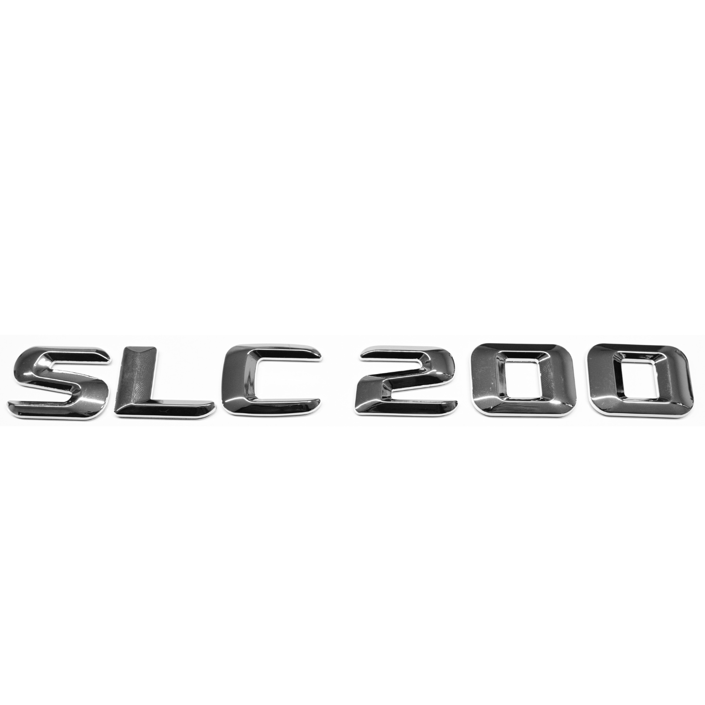 "SLC200" Chrome Raised Letter Emblem For Rear Trunk Lid Fits Mercedes SLC