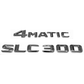 "SLC300" + "4MATIC" Chrome Raised Letter Emblem For Rear Trunk Lid Fits Mercedes SLC