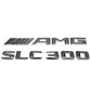 "SLC300" + "AMG" Chrome Raised Letter Emblem For Rear Trunk Lid Fits Mercedes SLC