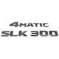 "SLK300" + "4MATIC" Chrome Raised Letter Emblem For Rear Trunk Lid Fits Mercedes SLK
