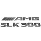 "SLK300" + "AMG" Chrome Raised Letter Emblem For Rear Trunk Lid Fits Mercedes SLK