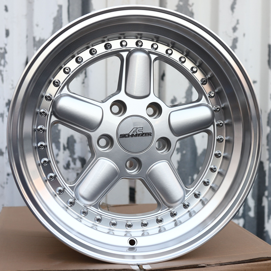 17" Silver w/ Machined Lip AC Schnitzer Type 1 Style Wheels Fits BMW