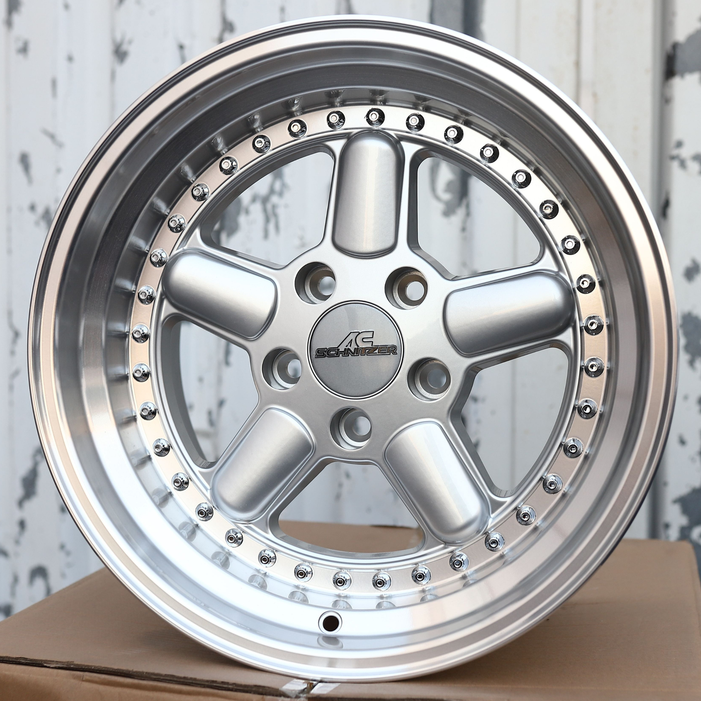 17" Silver Machine Lip AC Schnitzer Type 1 Wheels (5x120) Fits BMW E30 E36 E39 E38 E53