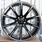19" Black Machine Mercedes BRABUS Style Wheels (5x112) Fits C-Class E-Class S-Class CLS GLC