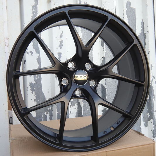 19" Satin Black RI-A BBS Style Wheels (5x114.3) Fits Nissan 370Z Infiniti G37 Q50 Lexus IS350 WRX STI