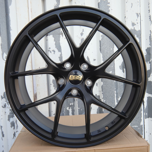 19" Satin Black RI-A BBS Style Wheels (5x114.3) Fits Nissan 370Z Infiniti G37 Q50 Lexus IS350 WRX STI