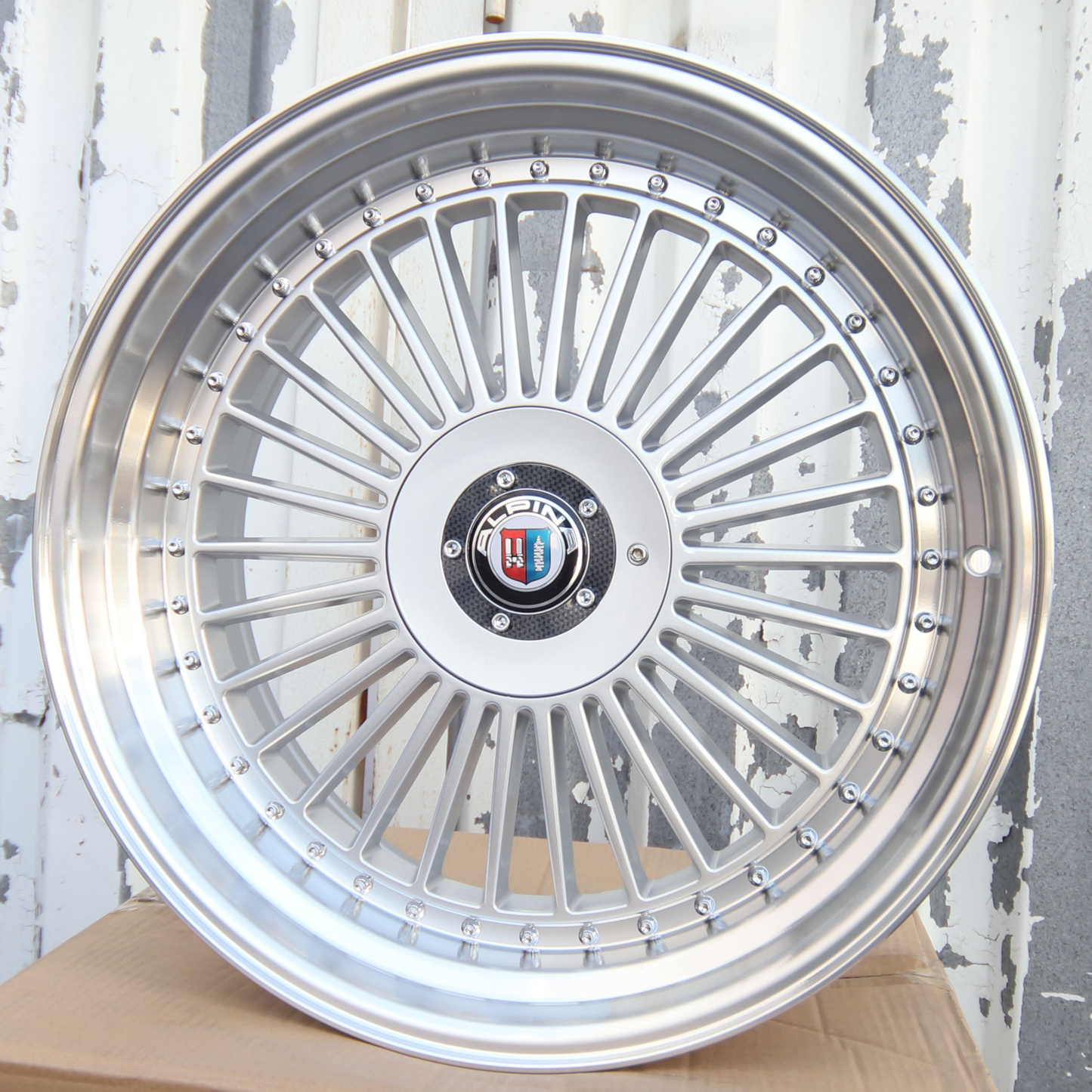 19" Silver Machine Lip Alpina Classic Style Wheels (5x120) Fits BMW Toyota Supra Nissan Infiniti Acura