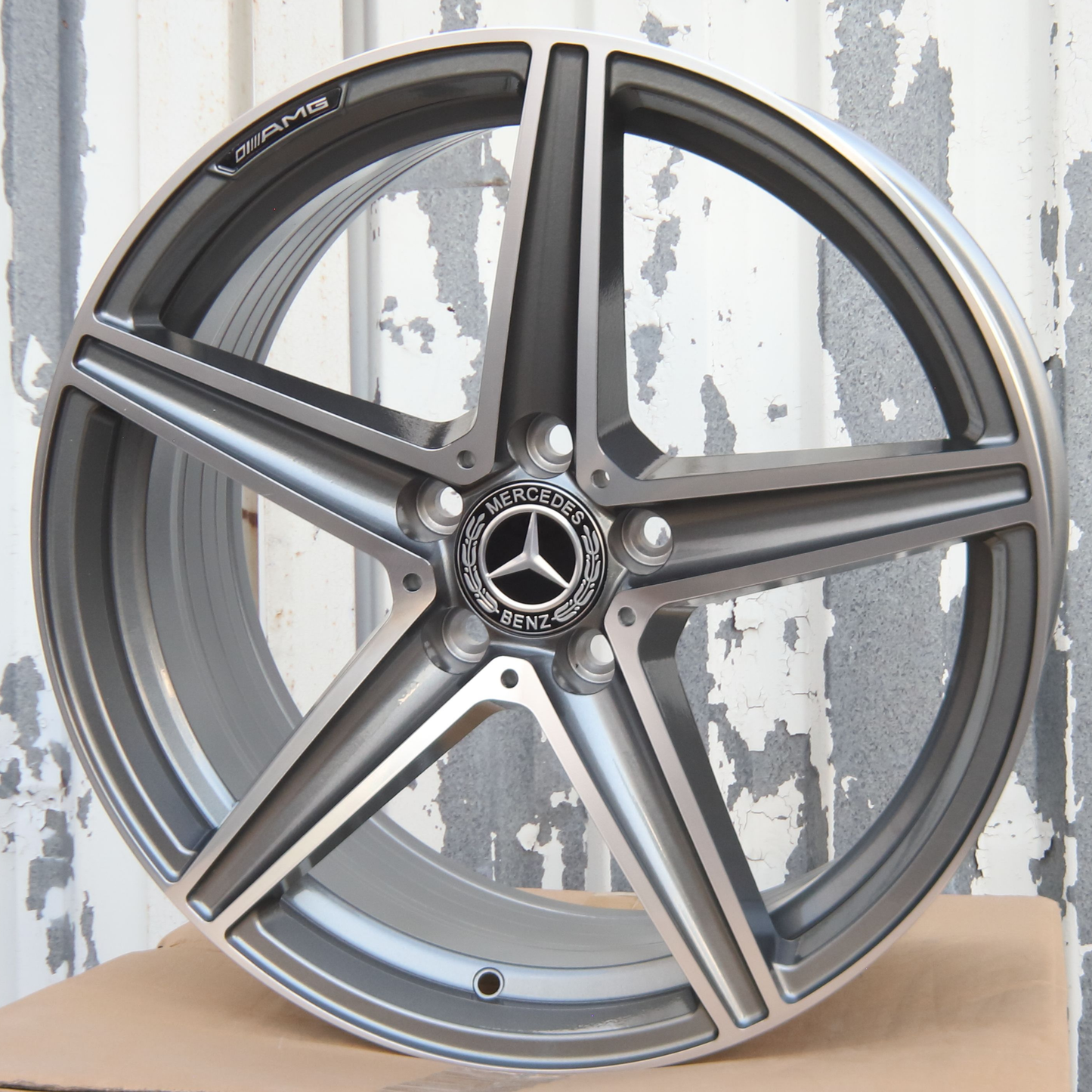18" Gray Machined Mercedes-Benz AMG Style Wheels (5x112) Fits C-Class E-Class CLA GLC