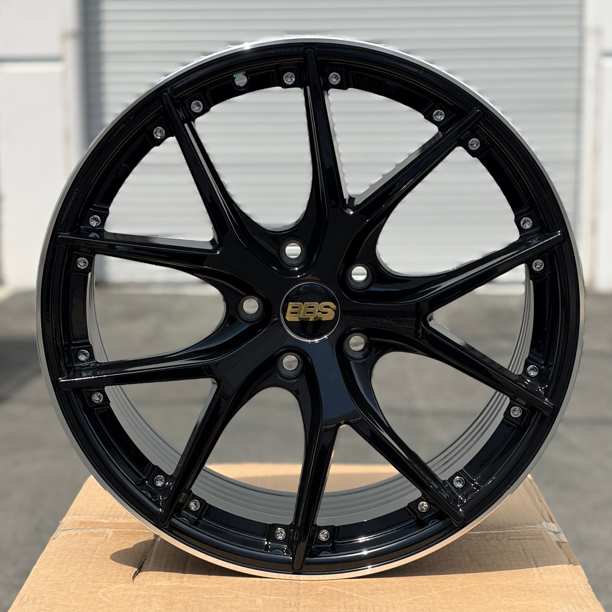 BTS-10 | BBS RS-GT Style Wheels | Black Machined Lip w/ Chrome Rivets