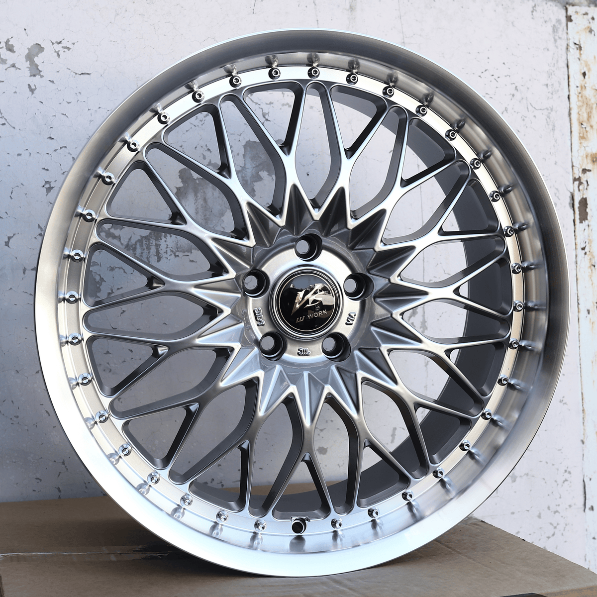 WORK VSXV Style Wheels Hyper Black Machined Lip 19X9.5" +22 (5X114.3) CB:73.1 - FINANCING FOR JESSIE