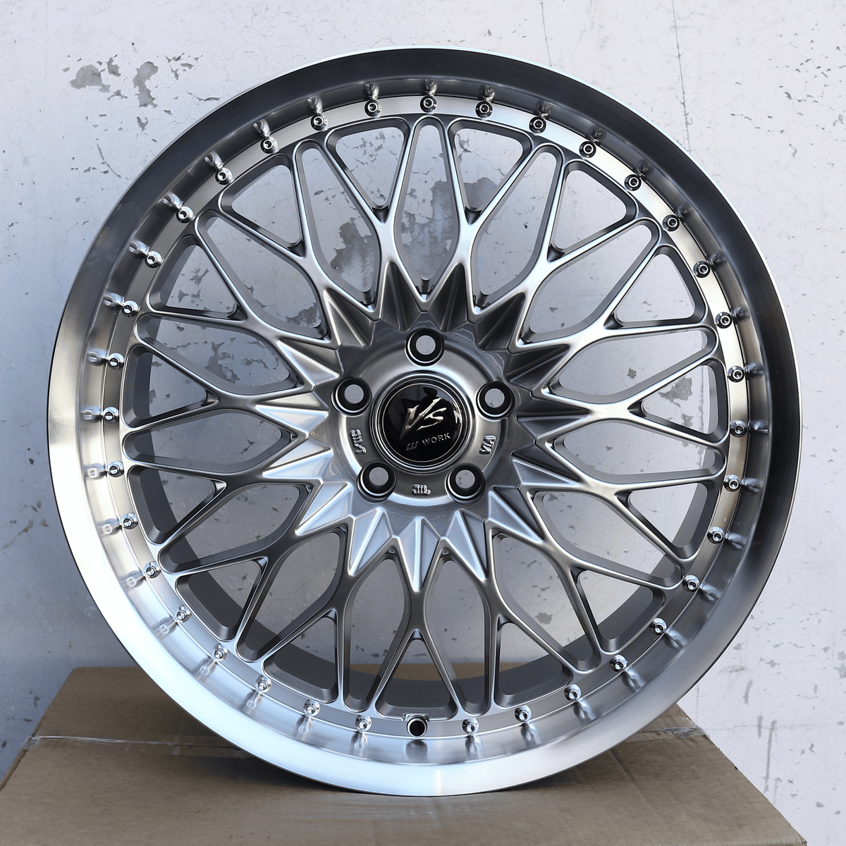WORK VSXV Style Wheels Hyper Black Machined Lip 19X9.5" +22 (5X114.3) CB:73.1 - FINANCING FOR JESSIE