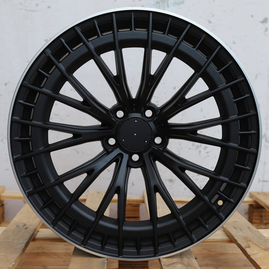 MB23 | E53 AMG V2 Style Wheels Fits Mercedes-Benz | Satin Black Machined Lip
