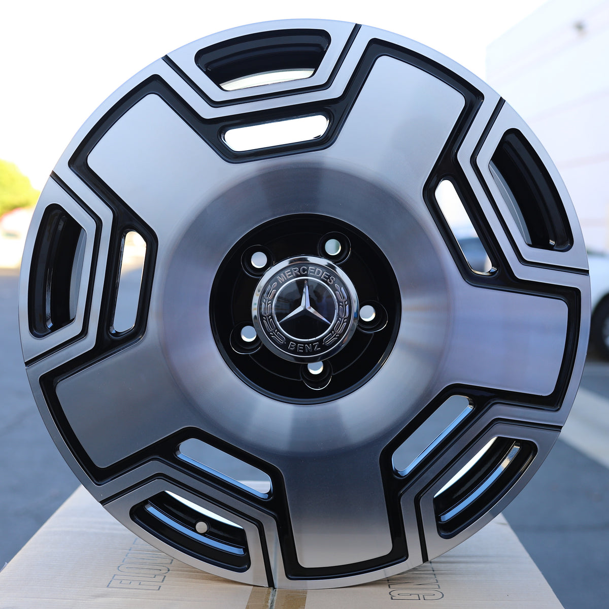 MB24 | Mercedes-Benz Style Wheels | Black Machined Face