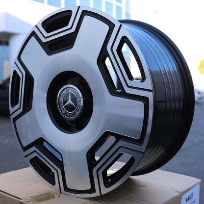 MB24 | Mercedes-Benz Style Wheels | Black Machined Face