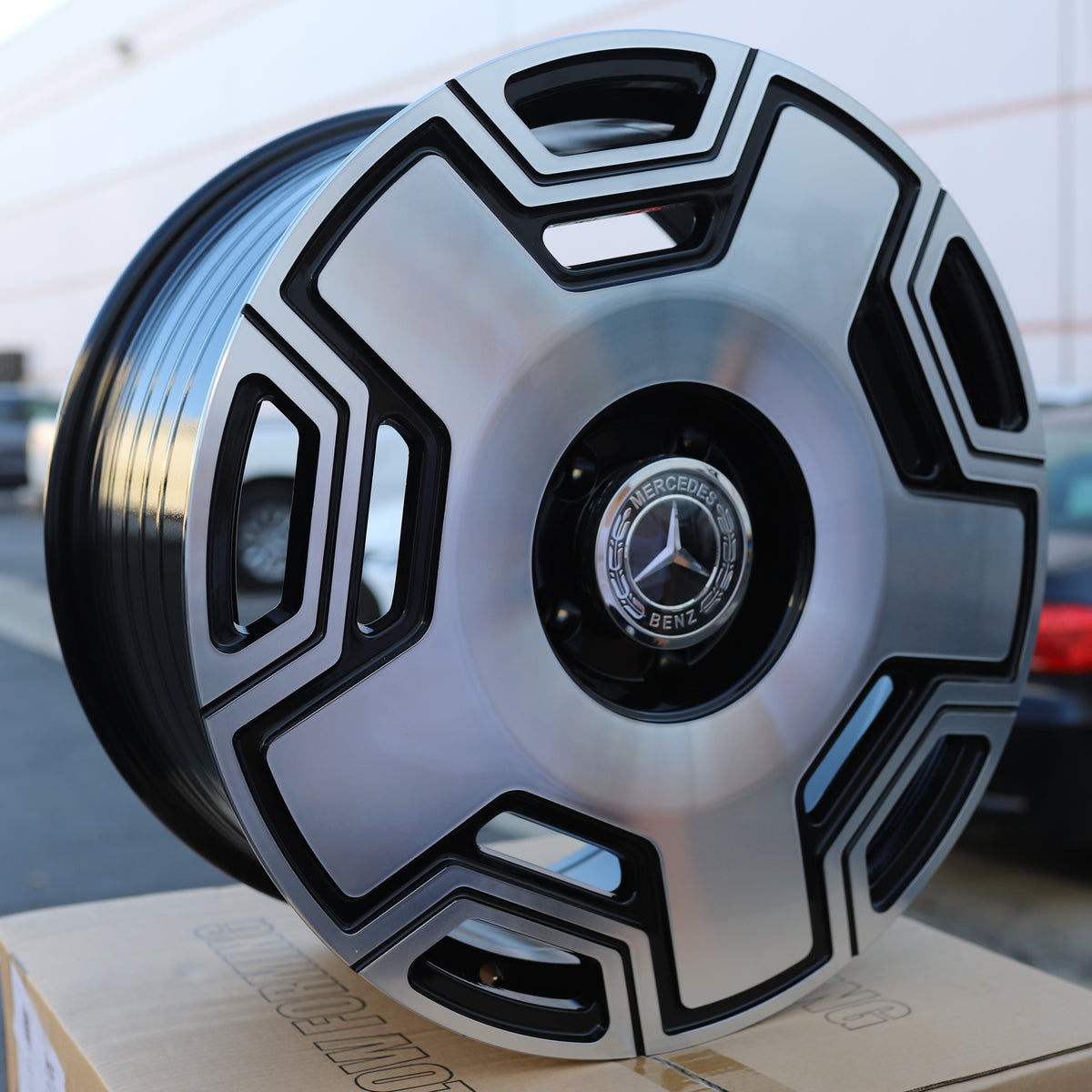 MB24 | Mercedes-Benz Style Wheels | Black Machined Face