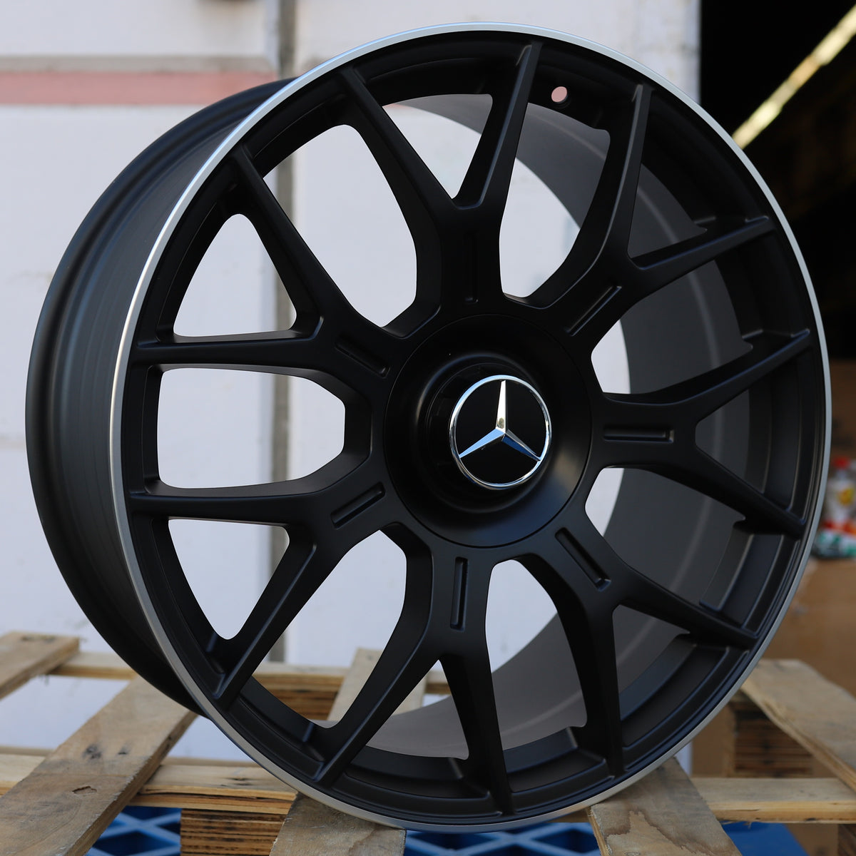 MB26 | GLC AMG Style Wheels Fits Mercedes-Benz | Satin Black Machined Lip
