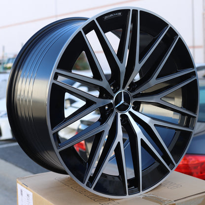 MB25 | AMG Style Wheels Fits Mercedes-Benz | Black Machined Face