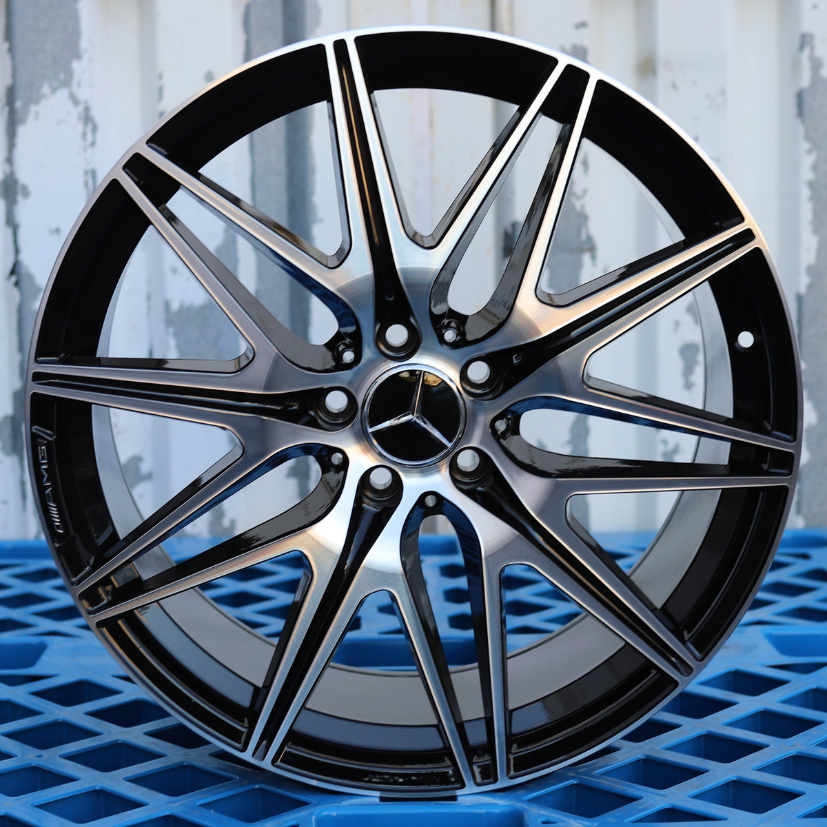 MB27 | C43 AMG Style Wheels Fits Mercedes-Benz | Black Machined Face