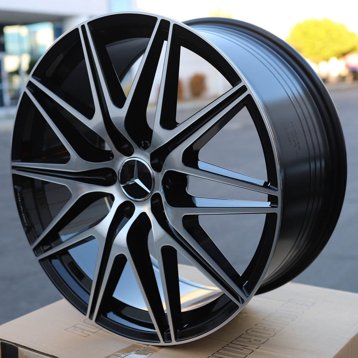 MB27 | C43 AMG Style Wheels Fits Mercedes-Benz | Black Machined Face