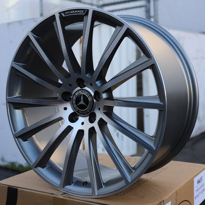 MB14 | Mercedes-Benz Style Wheels | Grey Machined Face