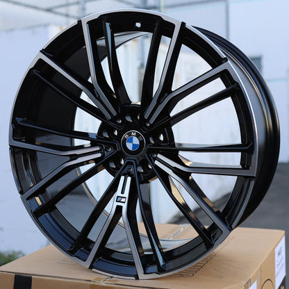 MS18 | BMW Style Wheels Fits BMW | Black Machined Face