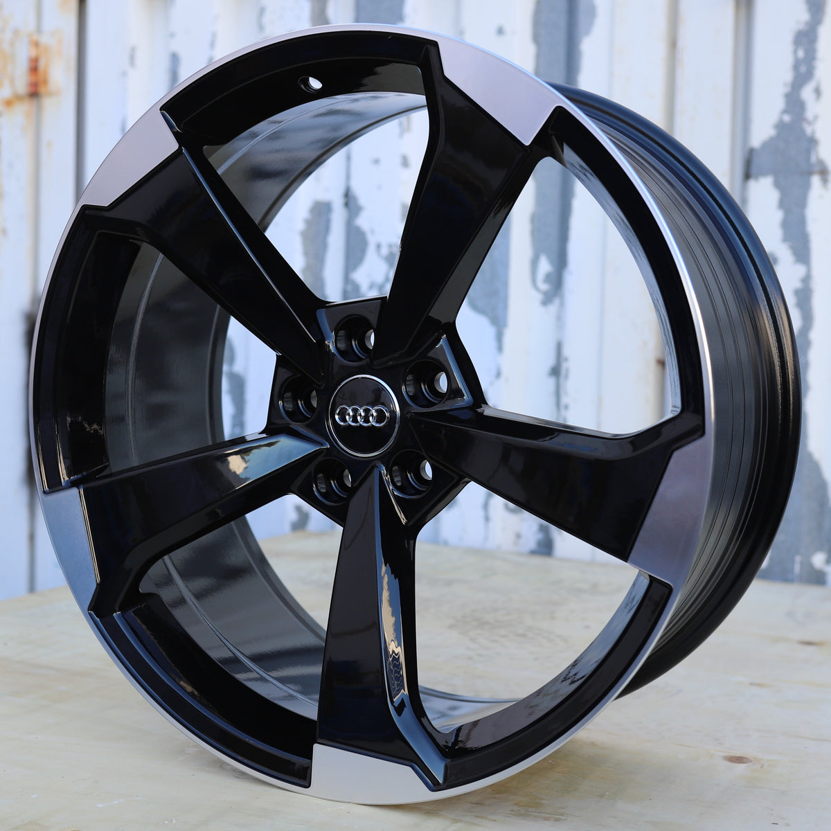 AU05 | Audi Style Wheels | Black Machined Face