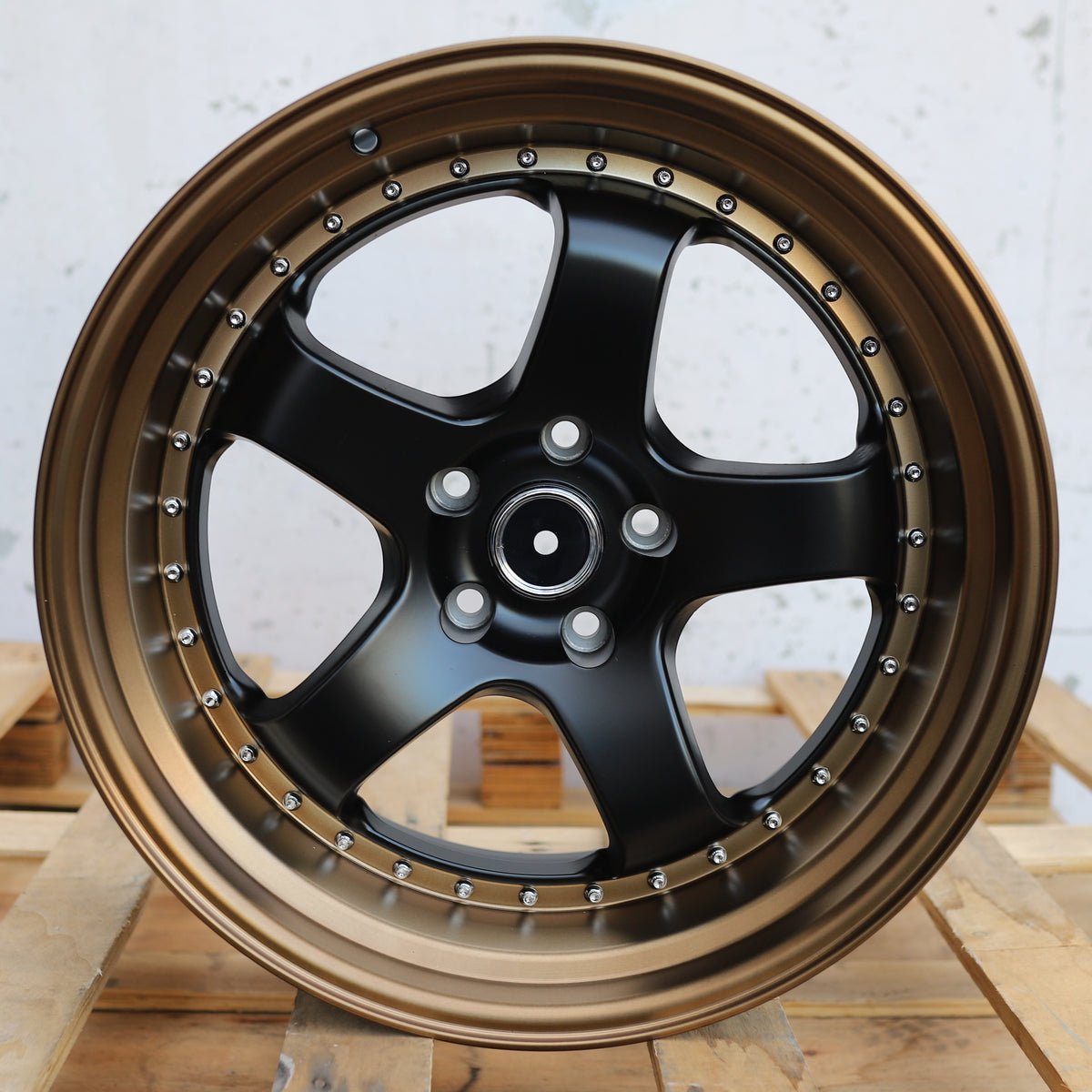 WKS-2 | Work Meister Style Wheels | Matte Black + Bronze Lip + Rivet