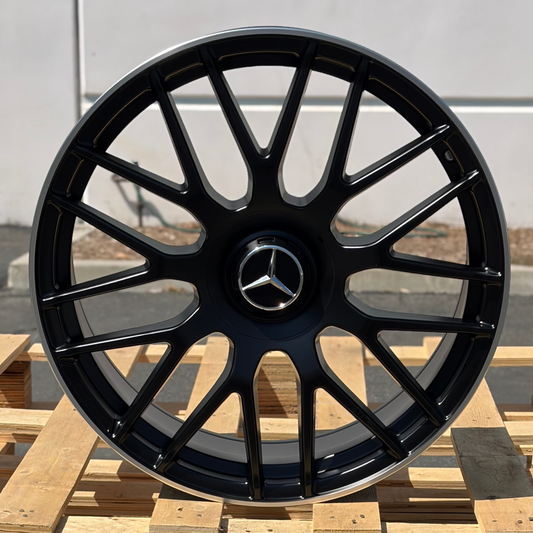 MB03 | Mercedes C63 AMG Style Wheels | Matte Black Machined Lip