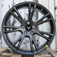 19x9.5" Gunmetal Gray Gemini Style Wheels (5x114.3) Fits Tesla Model Y & Model 3 AWD/RWD, Long Range & Performance