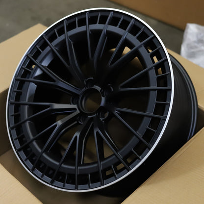 MB23 | E53 AMG V2 Style Wheels Fits Mercedes-Benz | Satin Black Machined Lip
