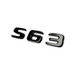 "S63" Gloss Black Raised Letter Emblem For Rear Trunk Lid Fits Mercedes S Class