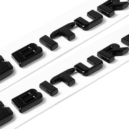 "V8 BITURBO" Gloss Black Raised Letter Emblem Badge For Side Fender Fits Mercedes-Benz Models