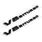 "V8 BITURBO" Gloss Black Raised Letter Emblem Badge For Side Fender Fits Mercedes-Benz Models