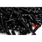 160pcs M8x1.25x32mm BLACK 12 Point Wheel Bolts & Nuts for 2/3 Piece Wheels