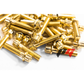 40pcs M8x1.25x32mm Gold 12 Point Wheel Bolts & Nuts for 2/3 Piece Wheels