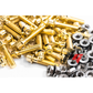 160pcs M7x1x31 Gold 12 Point Wheel Bolts & M7 Wheel Nuts for 2/3 Piece Wheels