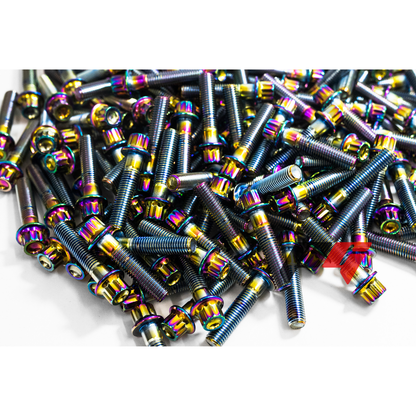 160pcs M7x1x31 Neochrome 12 Point Wheel Bolts & M7 Wheel Nuts for 2/3 Piece Wheels