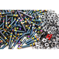 160pcs M7x1x31 Neochrome 12 Point Wheel Bolts & M7 Wheel Nuts for 2/3 Piece Wheels