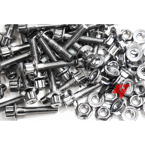 40pcs M7x1x31 Chrome 12 Point Wheel Bolts & M7 Wheel Nuts for 2/3 Piece Wheels