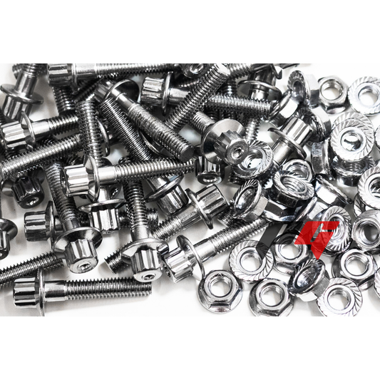 40pcs M7x1x31 Chrome 12 Point Wheel Bolts & M7 Wheel Nuts for 2/3 Piece Wheels
