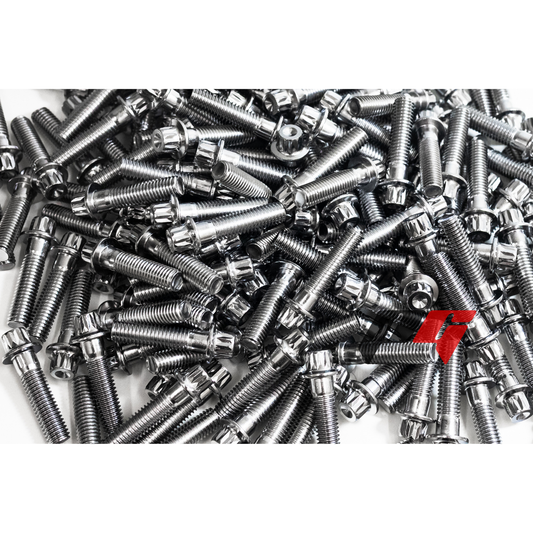 160pcs M7x1x32 Chrome 12 Point Wheel Bolts & M7 Wheel Nuts for 2/3 Piece Wheels