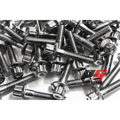 40pcs M7x1x32 Chrome 12 Point Wheel Bolts & M7 Wheel Nuts for 2/3 Piece Wheels