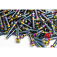 160pcs M6x1x30 NeoChrome 12 Point Wheel Bolts & Nuts for 2/3 Piece Wheels