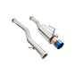 Megan Racing Single Exit Cat-Back Exhaust System with Blue Tip for 08–13 Infiniti G37 Coupe / 14–15 Infiniti Q60 Coupe (RWD) — MR-CBS-N7Z-DS-BT + MR-XT-1610