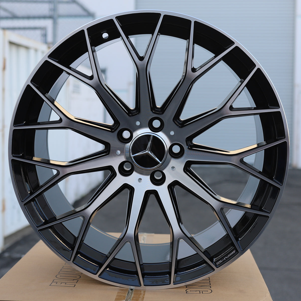 MB28 C63 AMG V3 Style Wheels for Mercedes-Benz, Black Machined Face, TCW-0207-AN, view 207