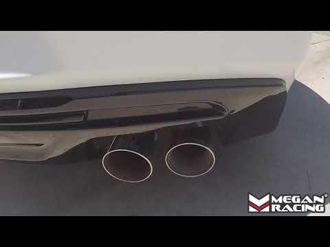 Megan Racing Exhaust System (Burnt Roll Quad Tip) for 2016–2018 Chevrolet Camaro SS — MR-ABE-CCA16-V2-VO