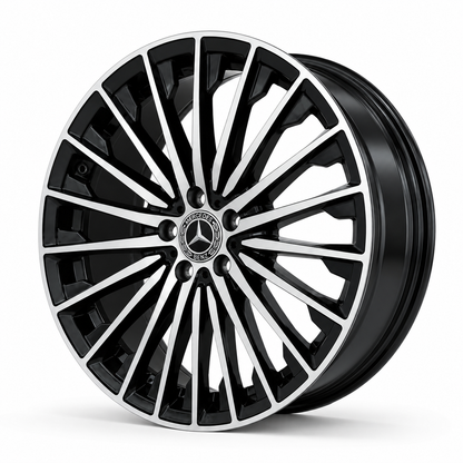 MB09 | 2025 Mercedes Turbine Style Wheels Black Machined Face