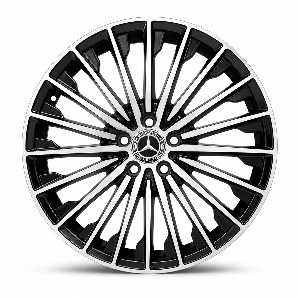 MB09 | 2025 Mercedes Turbine Style Wheels Black Machined Face