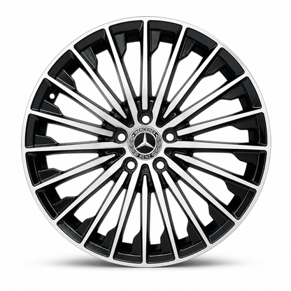 MB09 | 2025 Mercedes Turbine Style Wheels Black Machined Face